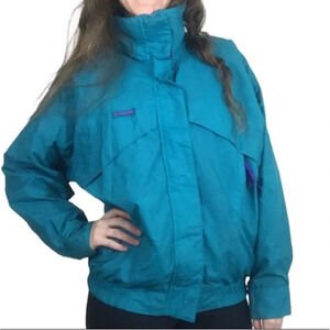 Vintage 1990s Columbia Whirlibird Teal Zip Jacket Size XL